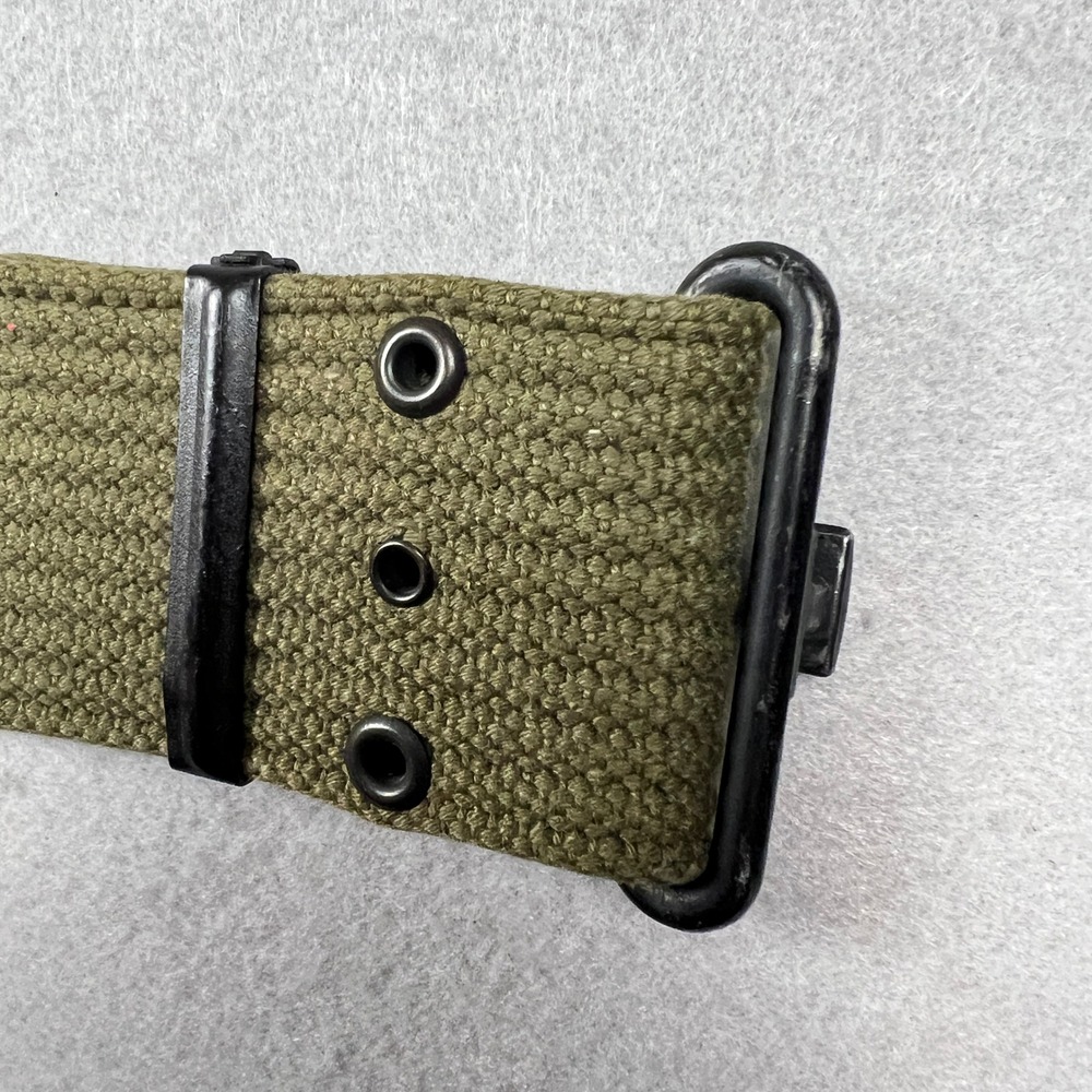 US Military WW1 Pistol Belt Mens 36 Olive Green Canvas Tactical Utility Vintage - Picture 7 of 14